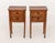 Pair of Louis XVI Style Fruitwood Bedside Tables, each with two drawers on fluted tapered legs. 28.5" H x 15.75" W x 11"...