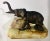 1930s Art Deco Onyx + Bronze Elephant Ashtray For Sale - Image 4 of 12