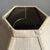 Vintage Hexagonal Hurricane Linen Lamp Shade For Sale In Baltimore - Image 6 of 12