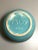 American McCoy Pottery 1940s - 1960s Small “Teal Blue" Mid-Century Flowerpot and Saucer For Sale - Image 3 of 5