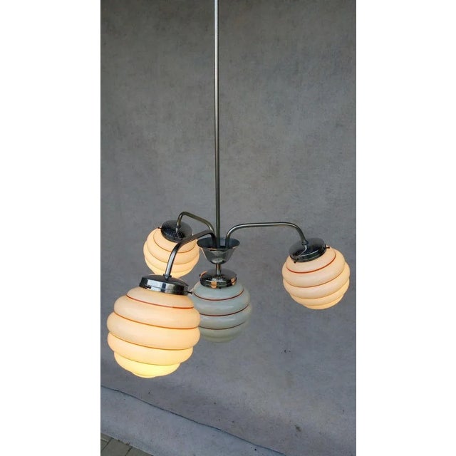 Vintage Art Deco Chandelier For Sale - Image 4 of 18