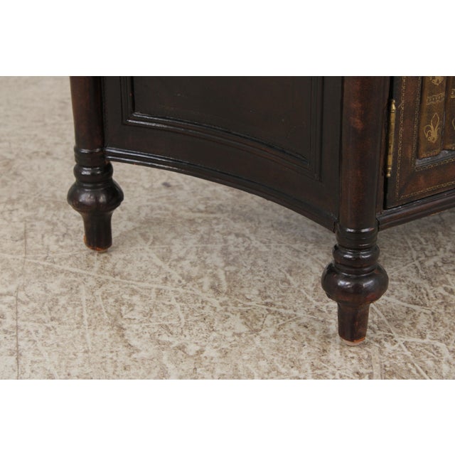 Maitland Smith Leather Wrapped Book Spline Console Cabinet For Sale - Image 13 of 18