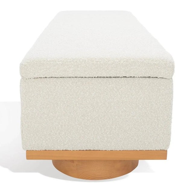 Contemporary Vianna Boucle Bench - Cream For Sale - Image 3 of 10