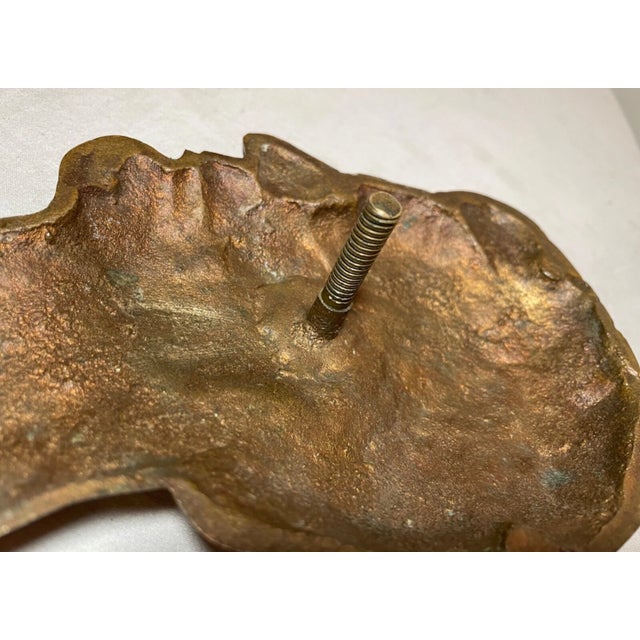 Bronze Antique Realistic Gilt Bronze Abraham Lincoln President Wall Plaque Medallion For Sale - Image 8 of 9