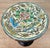 Early 20th Century Antique Arts & Crafts Floral Birds of Paradise Glazed Round Garden Table For Sale - Image 5 of 10