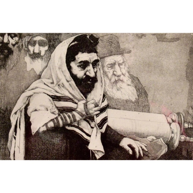 Late 20th Century Charles Bragg The Reading of the Torah, c.1970 For Sale - Image 5 of 11