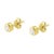 10K Yellow Gold 0.30 Cttw Round Brilliant-Cut Near Colorless Diamond Bezel-Set Stud Earrings, A Pair For Sale - Image 4 of 6