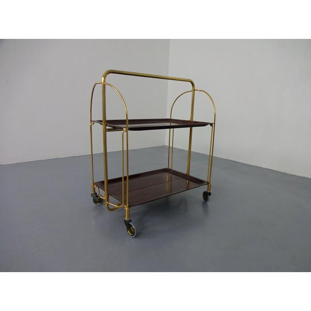 Vintage Rosewood Tea Cart from Gerlinol, 1970s For Sale - Image 10 of 17