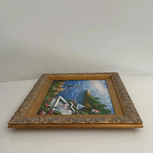 20th Century Mediterranean Coastal Painting For Sale - Image 9 of 10