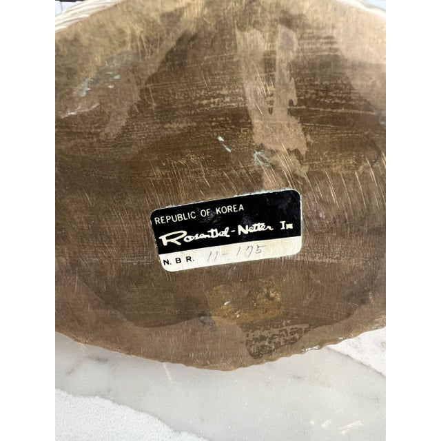 Metal Mid Century Rosenthal Netter Shell Brass Vase For Sale - Image 7 of 10