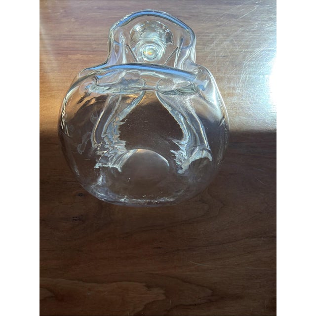 White Vintage Aalborg Akvavit Holmegaard Kluk Kluk Danish Glass Decanter w/ Stopper For Sale - Image 8 of 8