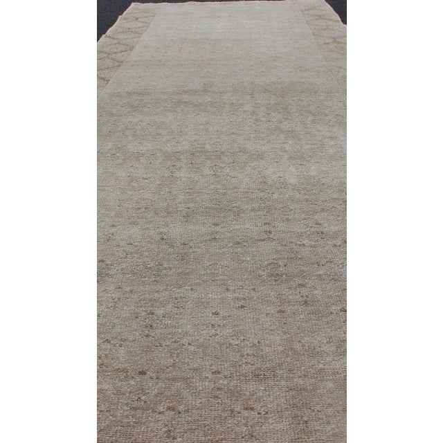 Textile Floral All-Over Medallion Vintage Turkish Oushak Runner With Faded Color Palette For Sale - Image 7 of 13