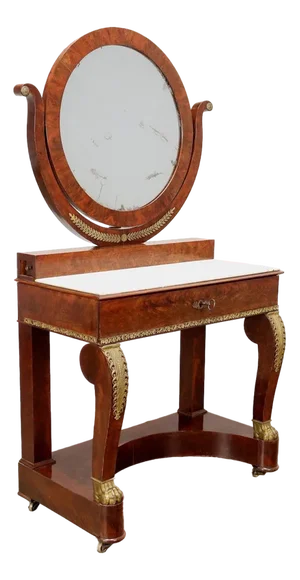 19th Century Restoration Mahogany Dressing Table, France