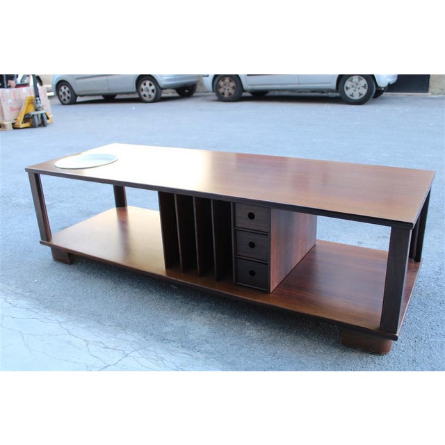 Italian Teak Coffee Table with Drawers, 1960s For Sale - Image 6 of 18