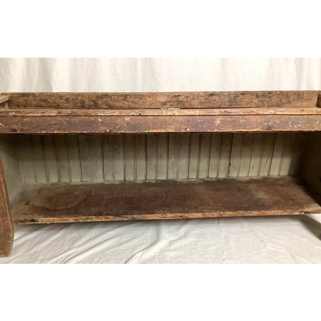 Late 19th Century American Primitive Bucket Bench For Sale - Image 4 of 9
