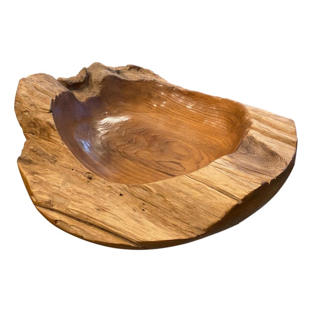 Andrianna Shamaris Organic Teak Wood Vessel For Sale