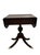Wood Antique English Regency Style Mahogany Drop Leaf Pedestal Side Table With Drawer For Sale - Image 7 of 10