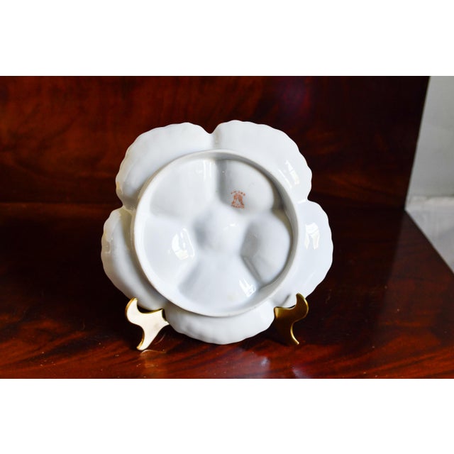 Chinoiserie Antique Limoges T v Oyster Plate, Jones McDuffee & Stratton, Hand-Painted Shells, C. 1892-1907 For Sale - Image 3 of 10