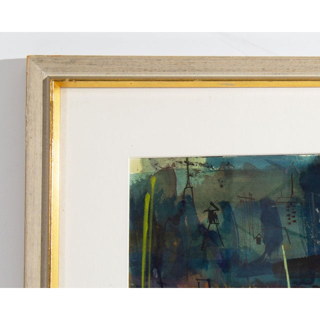 Abstract Watercolor Painting of a Harbor by Szuba For Sale In Indianapolis - Image 6 of 8