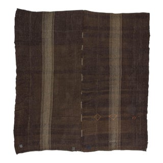 Vintage Square Turkish Kilim Rug - 10′9″ × 11′6″ For Sale