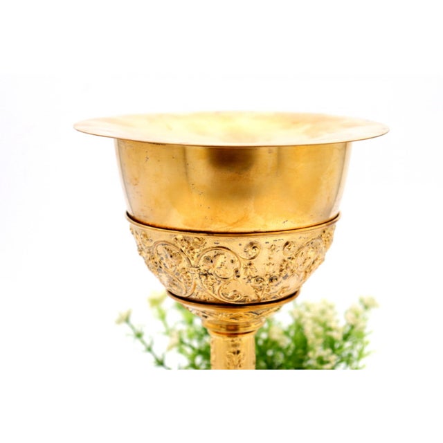 Chalice with Gilded Silver Paten with Reliefs For Sale - Image 5 of 8