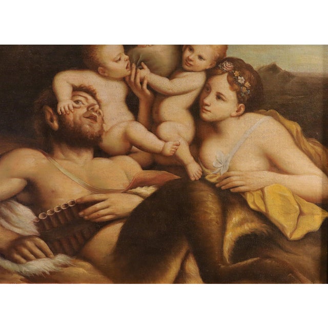 Follower of Pietro Liberi, Faun Nymph Putti Free, 1700, Oil on Canvas For Sale - Image 7 of 14