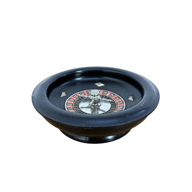 Wood Vintage French Miniature Roulette Wheel, 1990s For Sale - Image 7 of 8