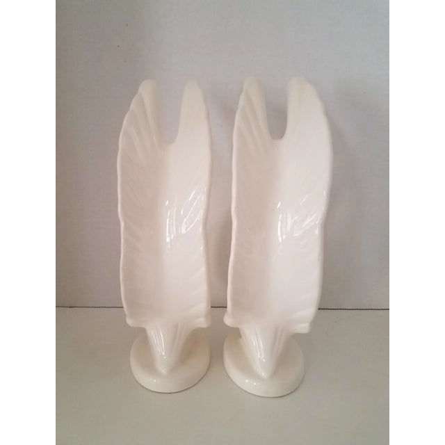 Brutalist Vintage Porcelain Swan Figurines - a Pair For Sale - Image 3 of 8