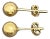 Round Ball Plain Gold Stud Post Earrings 14 Karat Yellow Gold For Sale