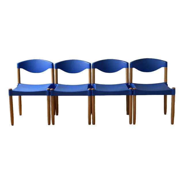 Strax Dining Chairs by Hartmut Lohmeyer for Casala, 1950s, Set of 4 For Sale