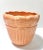 A charming 1960s vintage ceramic clamshell cachepot planter in a soft peach tone. The ribbed lower body and repeating...