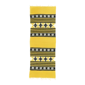 Vintage Yellow Cretan Greek Kilim Rug - 01'06 X 04'02