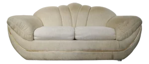 1980’s Art Deco Hollywood Regency Gondola Brass Sofa
