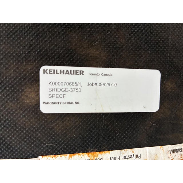 Leather and Wood Gallery Style Modern Bench From Keilhauer of Canada For Sale - Image 9 of 12