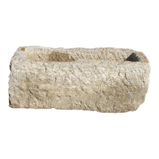 Hand Chiseled Stone Trough For Sale