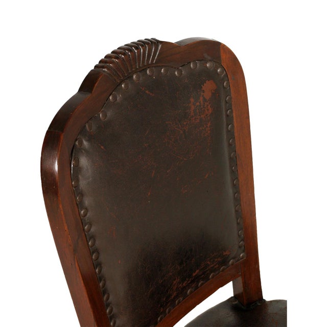 Wood Art Deco Burl Walnut Table and Chairs by Testolini & Salviati, 1920s, Set of 7 For Sale - Image 7 of 13