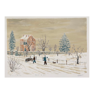 1960s Maurice Loirand Winter Lithograph