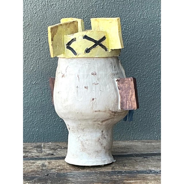 Vintage Abstract Ceramic Bust Sculpture For Sale - Image 10 of 12