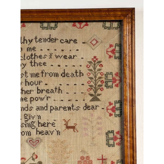 Exceptional English Regency Schoolgirl Needlework Sampler by Charlotte Rees, Age 11, Dated 1816 For Sale - Image 4 of 10