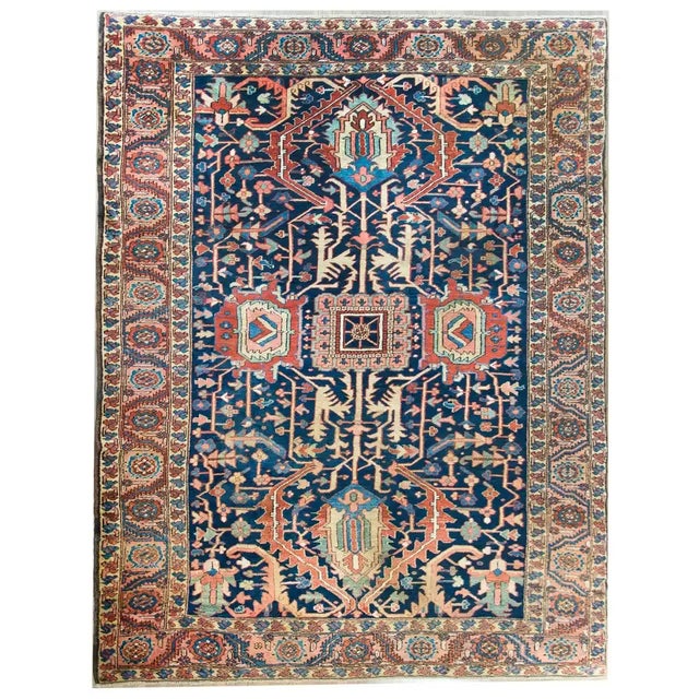 Early 20th Century Persian Heriz Rug For Sale - Image 13 of 13