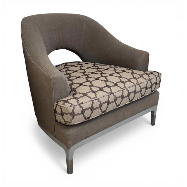 Baker Furniture Company Baker Carnelian Sculptural Lounge Arm Chairs by Jean-Louis Denoit, a Pair For Sale - Image 4 of 16