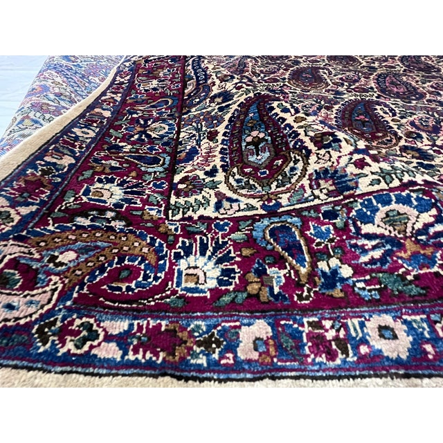 Extremely Fine Antique Persian Silk Mohtasham Kashan Rug 4'2" X 6’9" For Sale In New York - Image 6 of 10