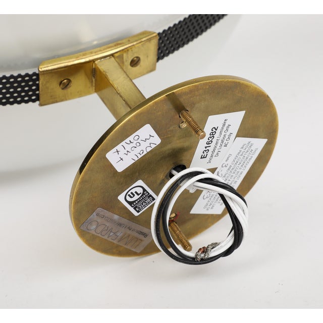 Midcentury Italian Brass and Glass Sconce by Vico Magistretti For Sale - Image 10 of 10