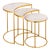 Crescent Iron Nesting Tables - Set of 3 For Sale