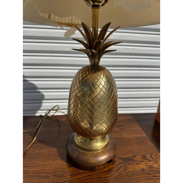 Vintage Brass Pineapple Table Lamp For Sale In Houston - Image 6 of 8
