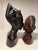 Asian A Pair of Vintage Hand Carved Wooden Indonesian Woman and Man Busts For Sale - Image 3 of 9