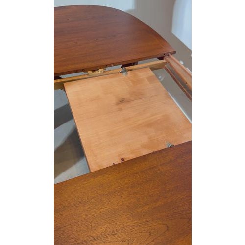 Brown Oval Extendable Dining Table in Teak from Nathan For Sale - Image 8 of 9