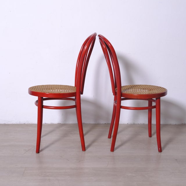Vienna Straw Chairs in the style of Thonet, 1970s, Set of 2 For Sale - Image 10 of 13
