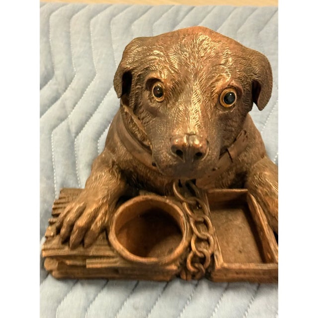 Mid 20th Century Resin Dog Form Tobacco Box, Vintage For Sale - Image 5 of 11