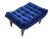 Vintage Mid Century Blue Tufted Ottoman for Castro Convertibles Arden Chair For Sale - Image 6 of 7